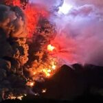 Ruang volcano erupts in northern Indonesia and Tsunami